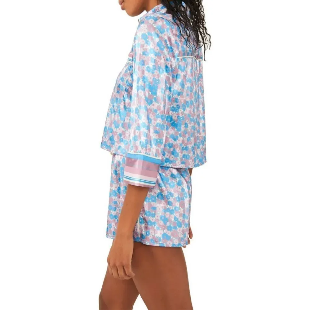 Intimately Free People - M, XL - Pillow Talk Satin PJ‎ Short Set - cool lavender